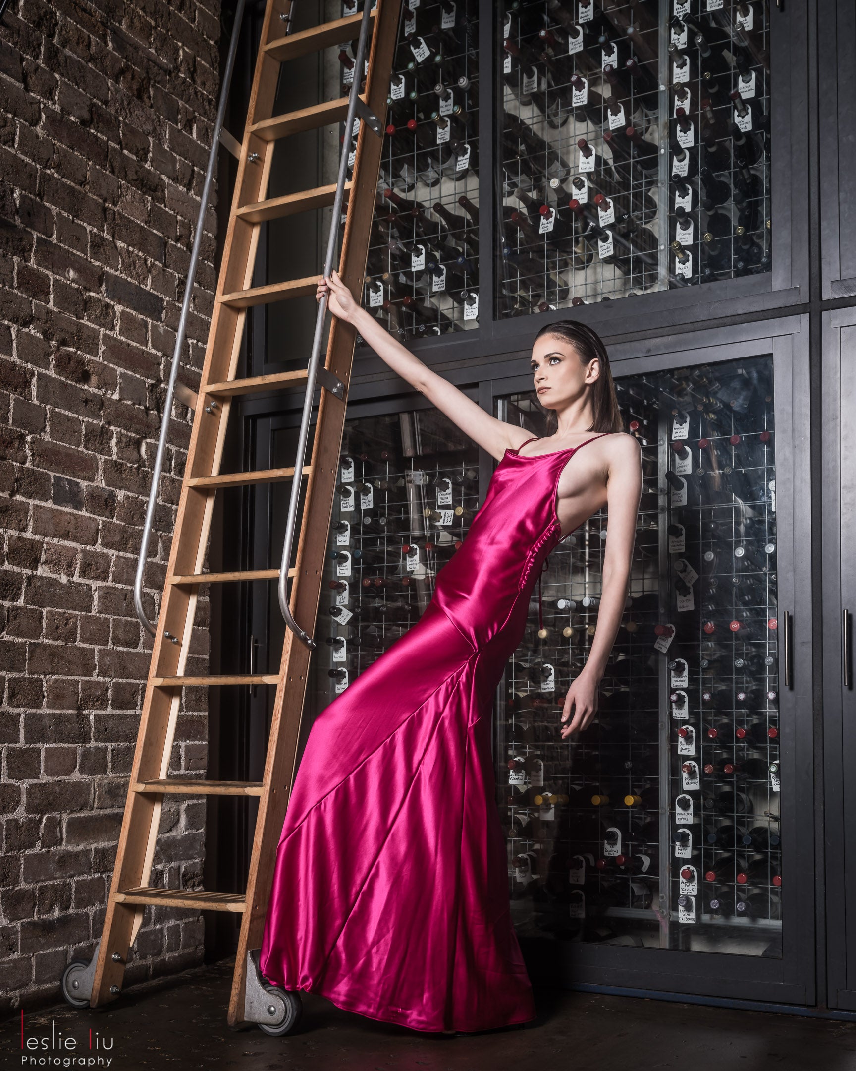 Bias Slip Side-Godet Dress